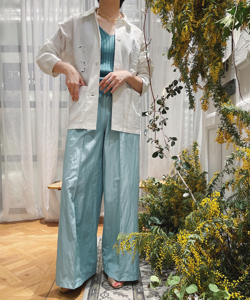 「IENA LA BOUCLE」 テーラードジャケット FREE ホワイト レディース_画像2