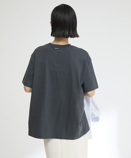 「AMERICANA」 半袖Tシャツ ONE SIZE チャコールグレー レディース_画像5