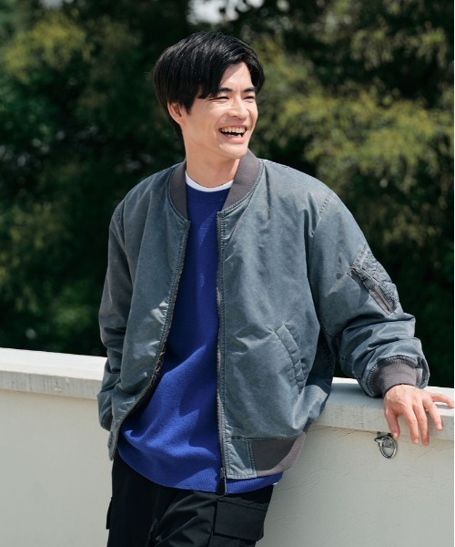 BACK NUMBER ma1 ma-1 「BACK NUMBER」ビッグシルエットMA-1ブルゾン