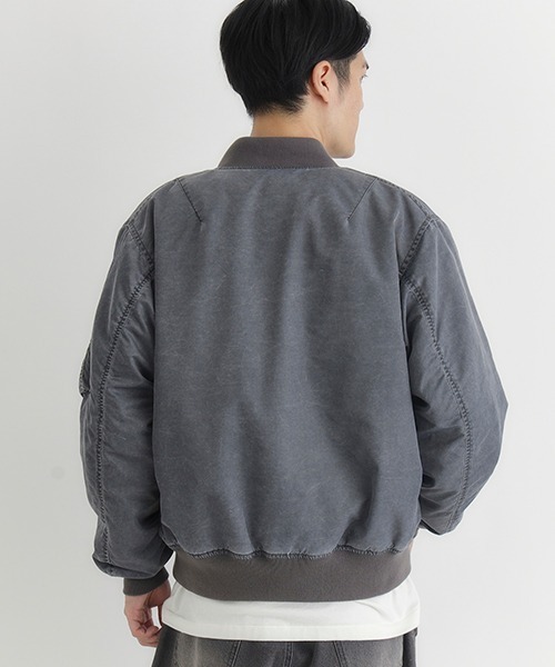 BACK NUMBER ma1 ma-1 「BACK NUMBER」ビッグシルエットMA-1ブルゾン 