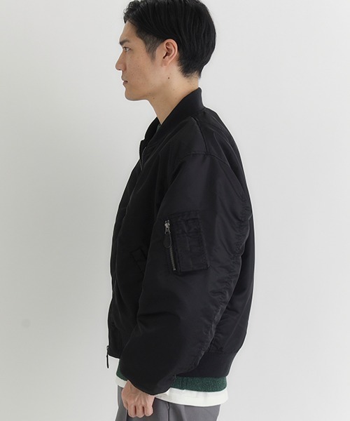 BACK NUMBER ma1 ma-1 「BACK NUMBER」ビッグシルエットMA-1ブルゾン