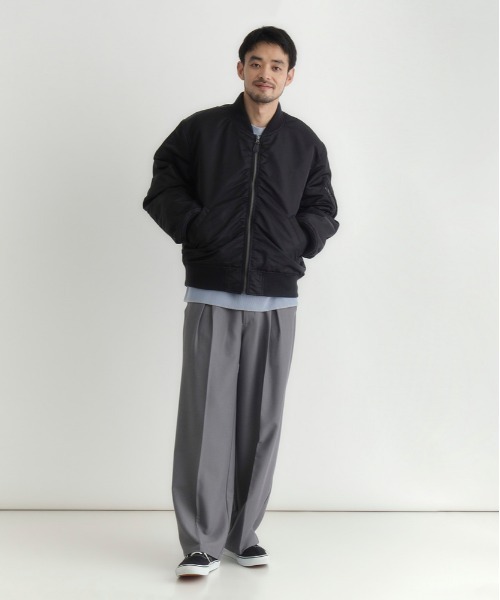 BACK NUMBER ma1 ma-1 「BACK NUMBER」ビッグシルエットMA-1ブルゾン