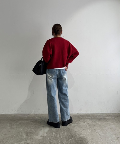 I-SOOK（アイスー） ニット セーター 厚手 「再入荷」ディープVネック