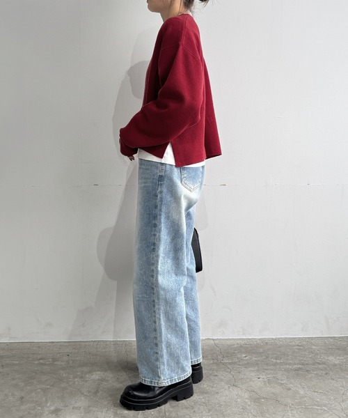 I-SOOK（アイスー） ニット セーター 厚手 「再入荷」ディープVネック