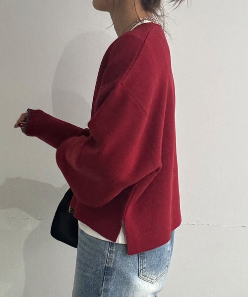 I-SOOK（アイスー） ニット セーター ディープVネックソフトニット