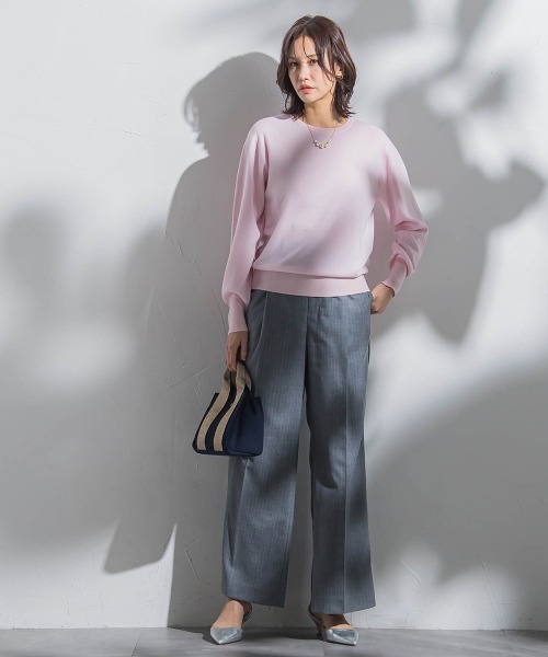 「LAUTREAMONT」 長袖ニット 9号 オレンジ レディース_画像9