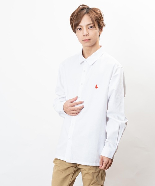 「Healthknit Product」 長袖シャツ M ホワイト メンズ_画像4