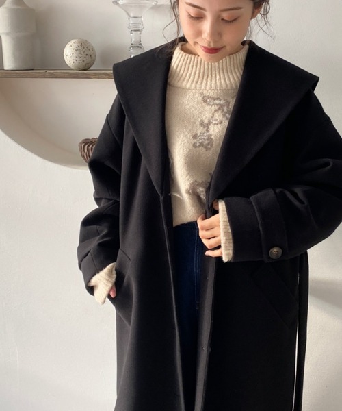 「moment+」 コート M ブラック レディース_画像7