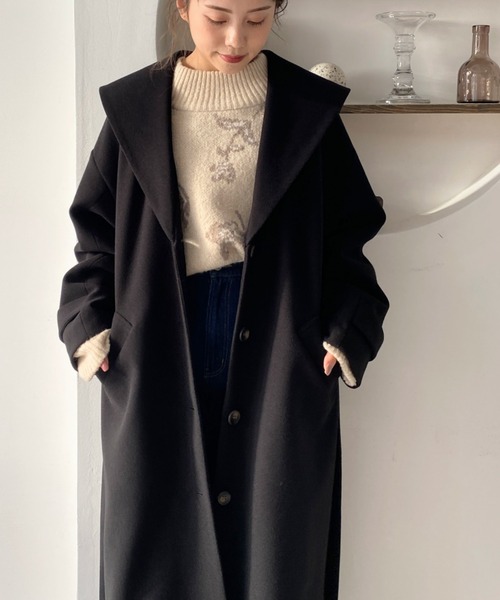 「moment+」 コート M ブラック レディース_画像8