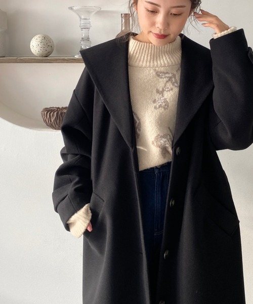 「moment+」 コート M ブラック レディース_画像9