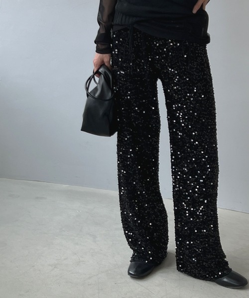 「chuclla」 イージーパンツ FREE シルバー レディース_画像7