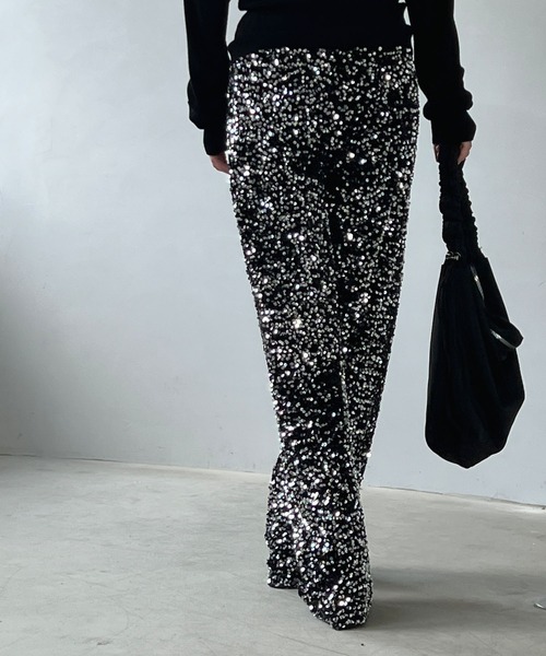 「chuclla」 イージーパンツ FREE シルバー レディース_画像9