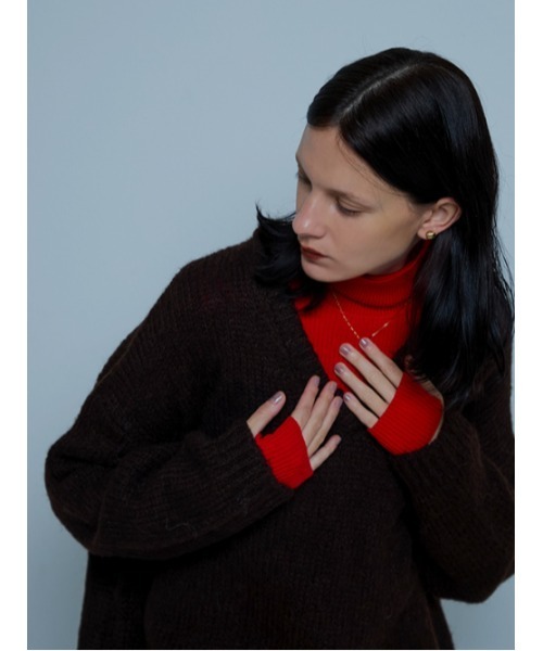 「AMAIL」 ニットワンピース FREE レッド レディース_画像5