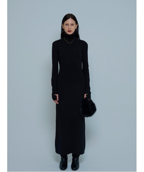 「AMAIL」 ニットワンピース FREE レッド レディース_画像9