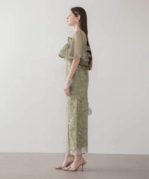 Leja（レジャ） ドレス 「LEJA」3WAYチュールラッフルフラワー