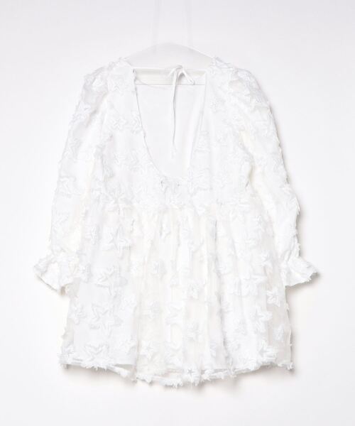 「Sister Jane」 長袖ワンピース S ホワイト レディース_画像2