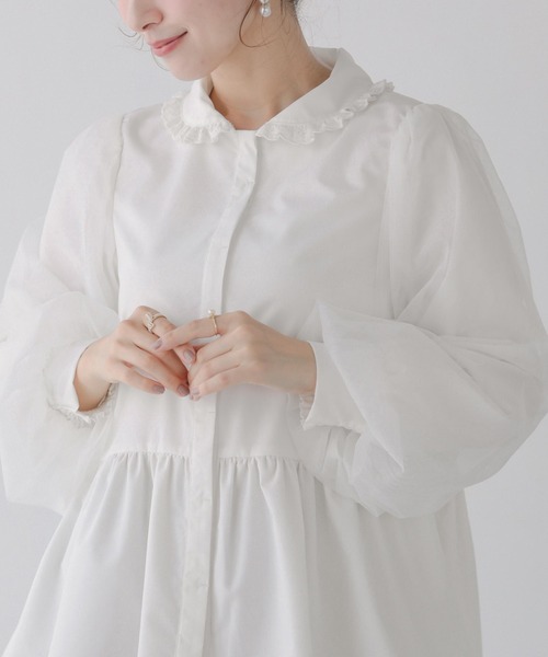 「Fit more」 長袖ブラウス FREE ベビーピンク レディース_画像2