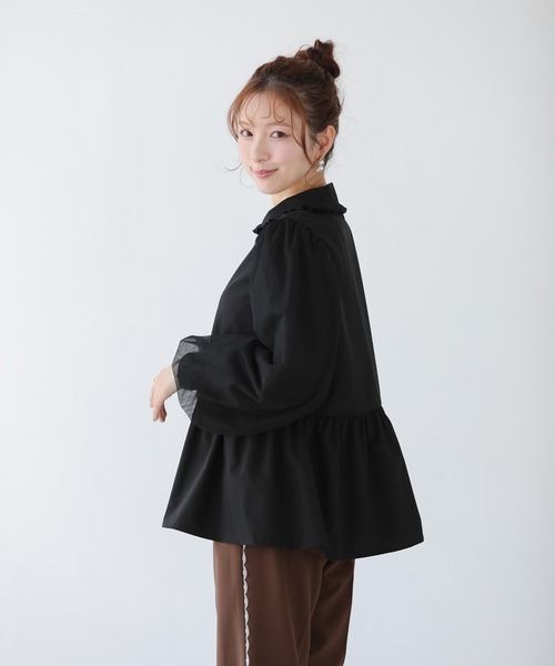 「Fit more」 長袖ブラウス FREE ベビーピンク レディース_画像9