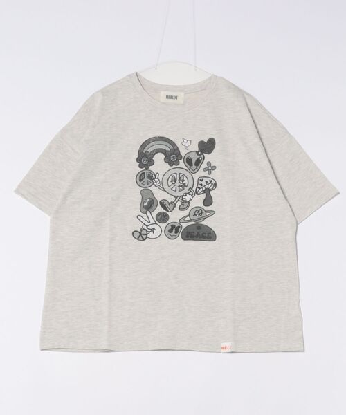 「MERLOT」 半袖Tシャツ FREE ホワイト レディース_画像2