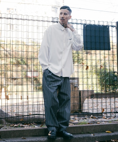 「Subciety」 長袖シャツ LARGE ブラック メンズ_画像8