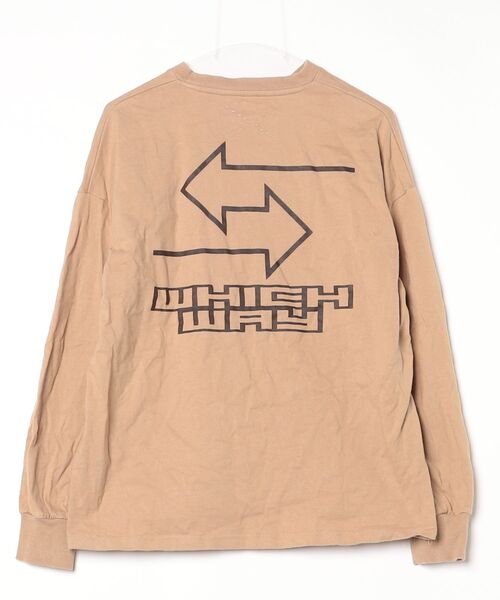 「SUPERTHANKS」 長袖Tシャツ SMALL ベージュ メンズ_画像2