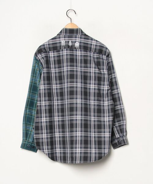 「Design Tshirts Store graniph」 チェック柄長袖シャツ X-SMALL グレー メンズ_画像2