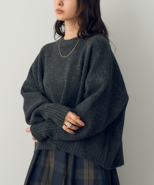 「YECCA VECCA」 長袖ニット FREE チャコールグレー レディース_画像2