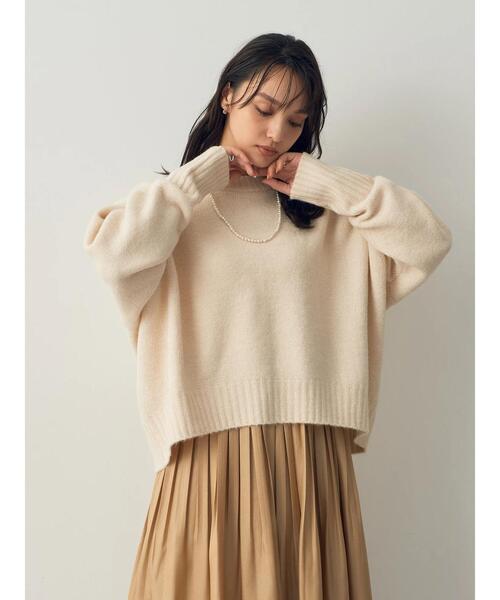 「YECCA VECCA」 長袖ニット FREE チャコールグレー レディース_画像3