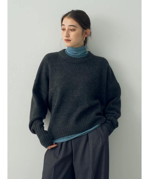 「YECCA VECCA」 長袖ニット FREE チャコールグレー レディース_画像4