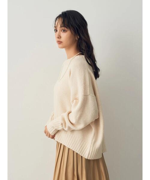 「YECCA VECCA」 長袖ニット FREE チャコールグレー レディース_画像9