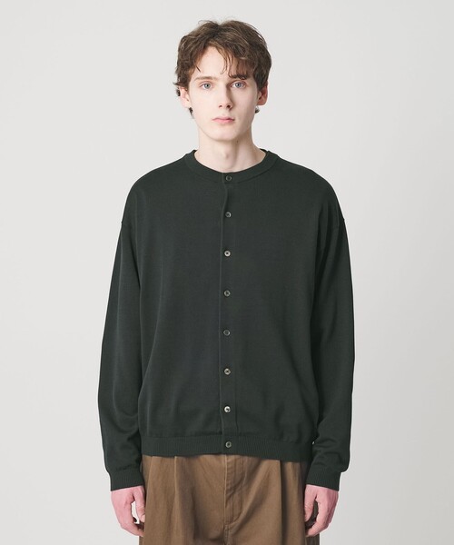 新品　UNITED ARROWS   コットンクルーネックカーディガン BEAUTY＆YOUTH UNITED ARROWS カーディガン コットン 8B クルーネック