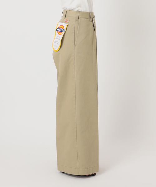 P413新品23区洗えるコーマ チノクロス ワイドパンツ13号￥19800 Dickies（ディッキーズ） ワイドパンツ チノパン ウォッシャブル