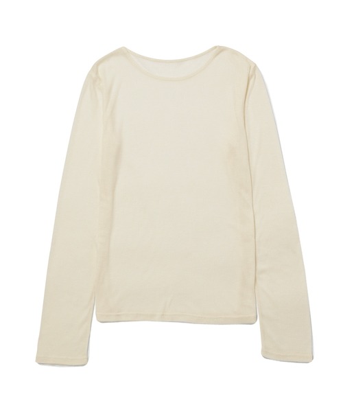 「M TO R」 長袖カットソー FREE オレンジ レディース_画像6