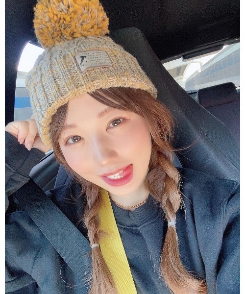 「14+」 ニットキャップ FREE ネイビー レディース_画像3