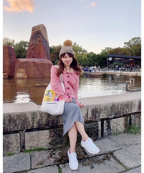 「14+」 ニットキャップ FREE ネイビー レディース_画像9