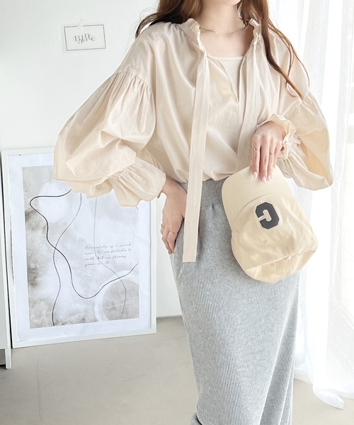 「classicalelf」 長袖ブラウス LARGE ブルー レディース_画像10