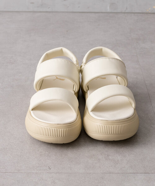 「ear PAPILLONNER」 「PUMA」フラットサンダル 23cm ブラック レディース_画像2