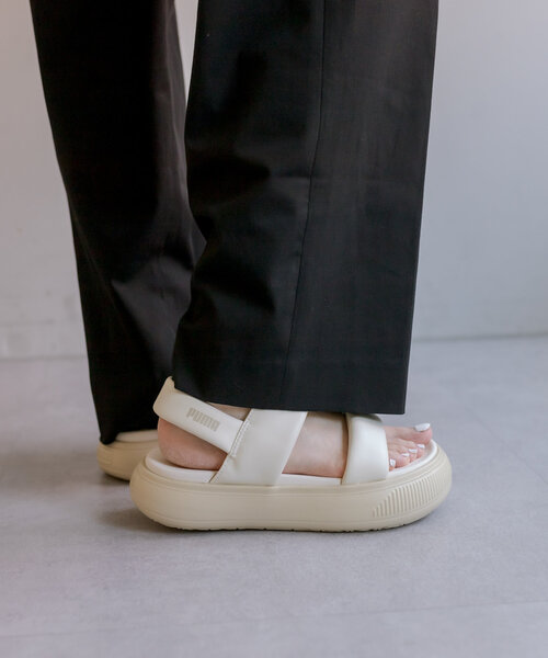 「ear PAPILLONNER」 「PUMA」フラットサンダル 23cm ブラック レディース_画像8