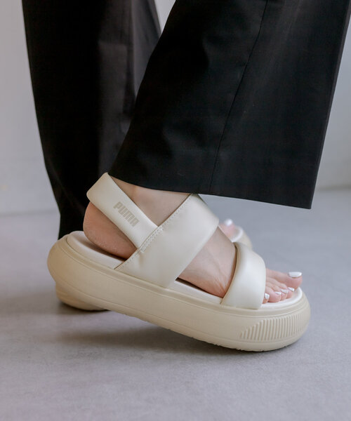 「ear PAPILLONNER」 「PUMA」フラットサンダル 23cm ブラック レディース_画像9