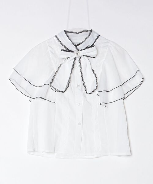 gossip!ロサンゼルス tシャツ Y2K レーストリム ビッグリボン フリル