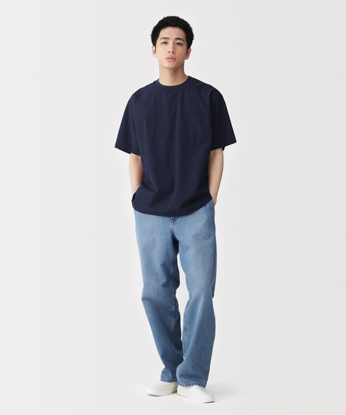無印良品（MUJI） シャツ 半袖 紳士 涼感クルーネック半袖布帛Tシャツ