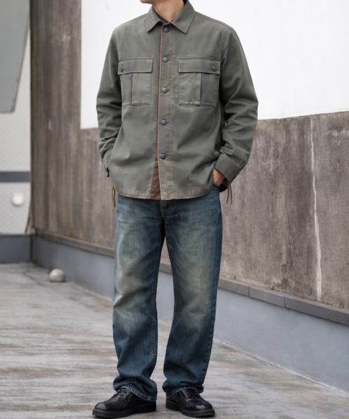 G-STAR RAW シャツ Utility Overshirt/ウォッシュ加工ミリタリー
