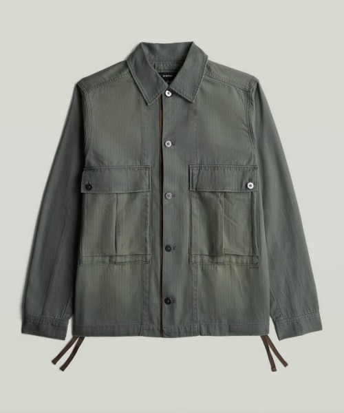 G-STAR RAW シャツ Utility Overshirt/ウォッシュ加工ミリタリー