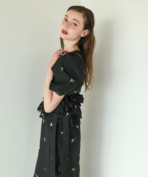 ドレス 「ANDRESD」blossom frill dress 結婚式 パーティードレス オケージョンドレス お呼ばれ 二次会 成人式 同窓会