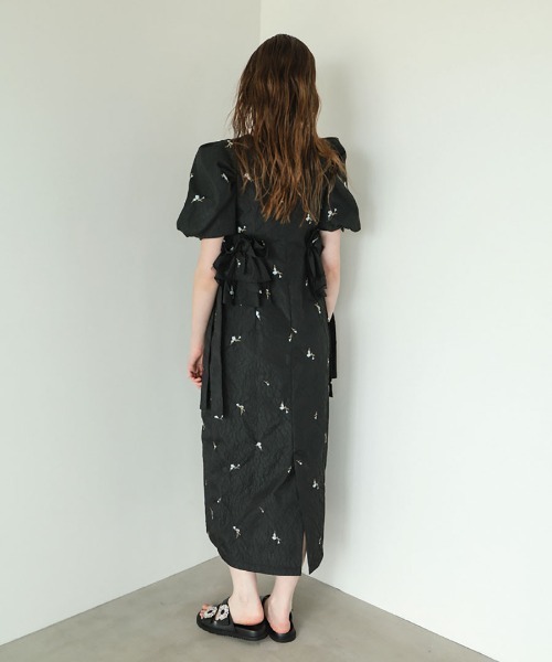 ドレス 「ANDRESD」blossom frill dress 結婚式 パーティードレス オケージョンドレス お呼ばれ 二次会 成人式 同窓会