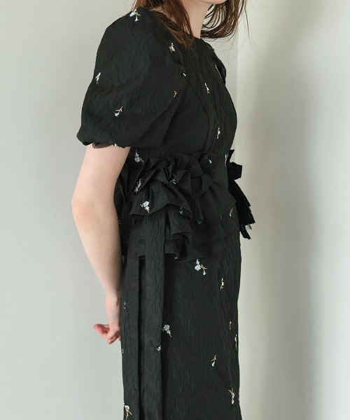 ドレス 「ANDRESD」blossom frill dress 結婚式 パーティードレス オケージョンドレス お呼ばれ 二次会 成人式 同窓会