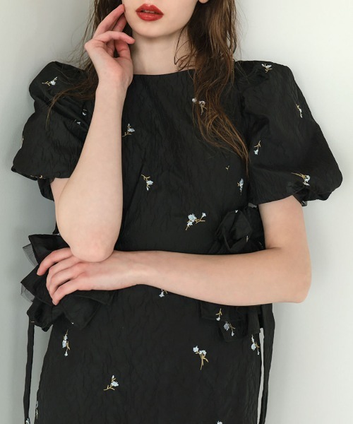 ドレス 「ANDRESD」blossom frill dress 結婚式 パーティードレス オケージョンドレス お呼ばれ 二次会 成人式 同窓会
