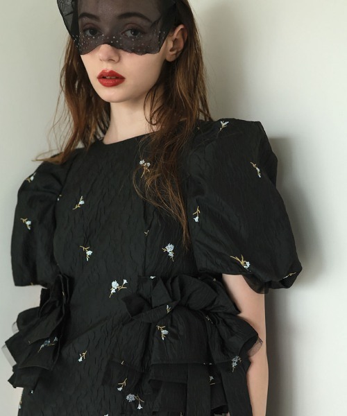 ドレス 「ANDRESD」blossom frill dress 結婚式 パーティードレス オケージョンドレス お呼ばれ 二次会 成人式 同窓会