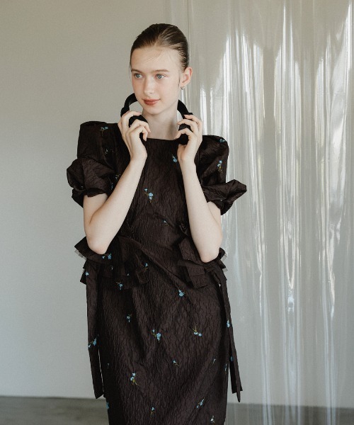 ドレス 「ANDRESD」blossom frill dress 結婚式 パーティードレス オケージョンドレス お呼ばれ 二次会 成人式 同窓会