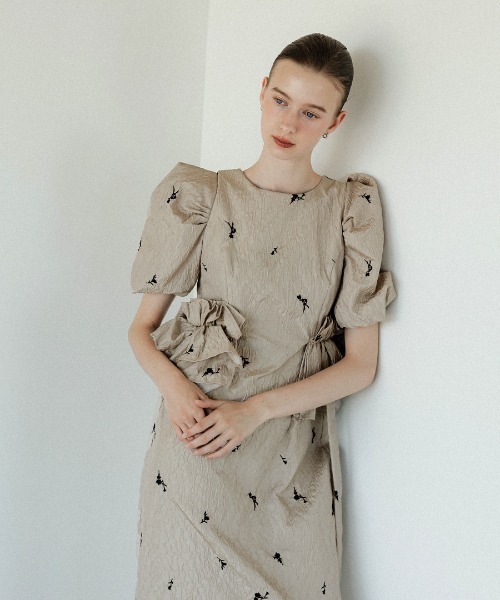 ドレス 「ANDRESD」blossom frill dress 結婚式 パーティードレス オケージョンドレス お呼ばれ 二次会 成人式 同窓会